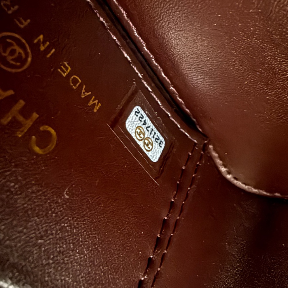 Chanel Dark Burgundy Leather Vanity Crossbody Bag - Picture 7 of 8
